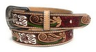 Kids Western Leather Belt   Girls Floral Decorated Cowboy Cowgirl Rodeo Belt