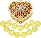 13 English Words Wedding Arras Unity Coins Set With Heart Shaped Box  Arras Para