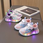 Kid Led Breathable Mesh Sports Shoes Girls Illuminated Princess Fashion Sneakers