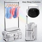 Dance Bag With Garment Rack 28 glitter Silver Dance Costumes Rolling Bags