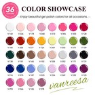 53 Pcs Gel Nail Polish Kit With Uv Light 36 Colors Set Plus Manicure Tool Diy   