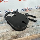 Iron Lock And Keys  Old Vintage Antique 1800s Style  Police Jailer  3 25  Black