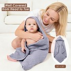 3-pack Muslin Hooded Baby Towels  100  Cotton  Ultra-soft   Absorbent Baby Bath