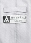 Antonio Ricci 100  Silk Necktie Silver Grey Twill Tone On Tone Mens Neck Tie
