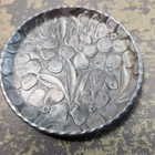Vintage Everlast Forged Aluminum Coasters Set Of 8 Floral Dogwood Flower Mcm