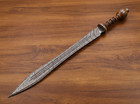 Roman Gladiator Sword  Handmade Damascus Steel Blade  Gladius Sword With Sheath 