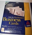 Lot Of  2 Avery Paisley Business Cards 26550  290   Ivory 5376 Laser Cards  110 