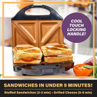 Gotham Steel Nonstick Panini Press Sandwich Maker  2in1 Breakfast Sandwich Maker