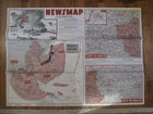 Newsmap Propaganda Poster 5 February 1945 Map Of Asia And Us Military Mail Wwii