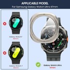 4-pack Case And Hd Tempered Glass Protectors For Samsung Galaxy Watch 7 8 47mm