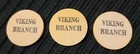 3 Viking Branch Wooden Nickels Tokens Coins Minnesota
