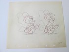 Disney Nifty Nineties 1941 Ward Kimball Fred Moore Cel Drawing Lot Of 2