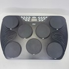 Pyle Pted08 Electronic Portable Tabletop Bluetooth Drum Set Machine 7 Pad Black