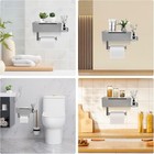 Stainless Steel Toilet Paper Holder Without Drilling     Bathroom Tissue Holder
