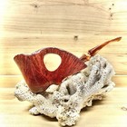 96g 1970s Flame Grain Burl King Freehand Plateau Estate Pipe  shalom   Alpha 