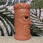 Tiki Mask Tea Light Candle Holder Lamp Statue Ceramic Votive Luminary