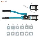 Electrical Terminal Cable Wire Tool Kit 16 Ton Hydraulic Clamp With 13 Dies
