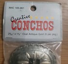 Oval Antique Gold Creative Conchos Embossed 6 Pack 2 -5 16 X  1- 3 4  New