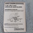 Sealed Pack Of 2 Craftsman 3 3 8  Circular Saw Blades For Versapak Trim Saw