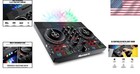 Dj Mixer With Lights   Speakers   Serato Lite Compatibility