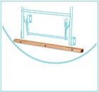 Replacement Rectangle Wood Runner For 60 In Round Folding Banquet Wedding Table