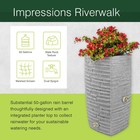 Good Ideas Impressions Riverwalk 50 Gal Rain Saver With Spigots  Dark Granite