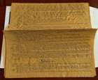 Vtg Replica Of The  constitution Of The Us  On Antiqued Parchment Paper 