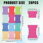 20 Sheets 240 Pieces Sticky Index Tabs  Double Sided Book Page Markers Tabs Blan