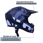 Shamofeng Motorcycle Helmet Motorcross With Glasses For Dirtbike Offroad Helmet