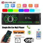Fm Single Din Car Stereo Mp3 Player Bluetooth Handsfree Tf Usb Aux Fast Charging