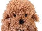 Fao Schwarz Golden Doodle Fluffy 20    Brown Puppy Dog Plush Laying Stuffed Animal