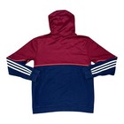 Adidas Originals Trefoil Hoodie Youth Size Xl 3 Stripes Logo Burgundy Navy Blue