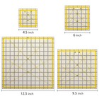 Set Of 5 Acrylic Quilting Rulers  Square Fabric Cutting Ruler With Grid Lines