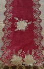 Red   Gold Embellished   Embroidered Table Runner 100  Polyester 73  X 14 