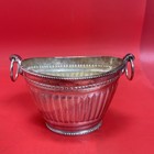 Vintage Silver Plated Brass Ice Bucket  6    With Tongs