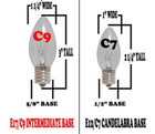 25-pk C7 Clear Twinkle Light Bulbs Blinking Transparent 5w Christmas 1620-02