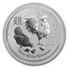 2017 Australia Lunar Series 2 Zodiac Year Of The Rooster 50c 1 2 Oz  Silver Coin