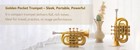 Pocket Trumpet Bb Brass W free Hard Case And Mouthpiece  
