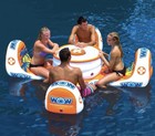Wow Sports Inflatable Floating Island Table 4-person Pool Lake Lounge Float Nib