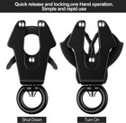 2 Pcs Frog Clip Black Dog Basic Leashes 360 Degree Swivel Clip Leash Clasp Heavy