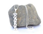 Sterling Silver 925 Mezuzah Pendant necklace w-shema Israel Sh ma Yisrael Jewish