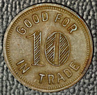 Hoboken Nj  14th   Hudson Streets Trade Token  Good For 10  