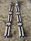 French Glass Wampum  Powder Horn Strap  18th Century Reenactment