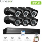 8mp 4k Poe 8ch Nvr Security Camera System Outdoor Weatherproof For Home Security