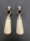 1930s Hot And Cold Vintage Water Faucet Handles  Porcelain And Nickel Plated 