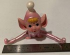 Vintage Mcm Christmas Retro Pixie Elf Ceramic Figurine Great Color