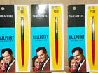 Lot 6 Vintage Sheaffer Ball Point Pen New Old Stock Sealed Red chrome Ballpoint