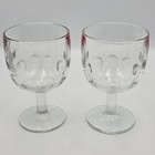Lot Of 2 Vintage Michelob Beer Goblet Thumbprint 6  Stemmed Schooner Glass