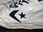 Vintage 90s Converse High Tops White Navy Blue Basketball Shoes Men s Size 8 5