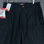 Tru-spec 24-7 Series Tactical Cargo Pants Mens 38x32 Black Ripstop Elastic Waist